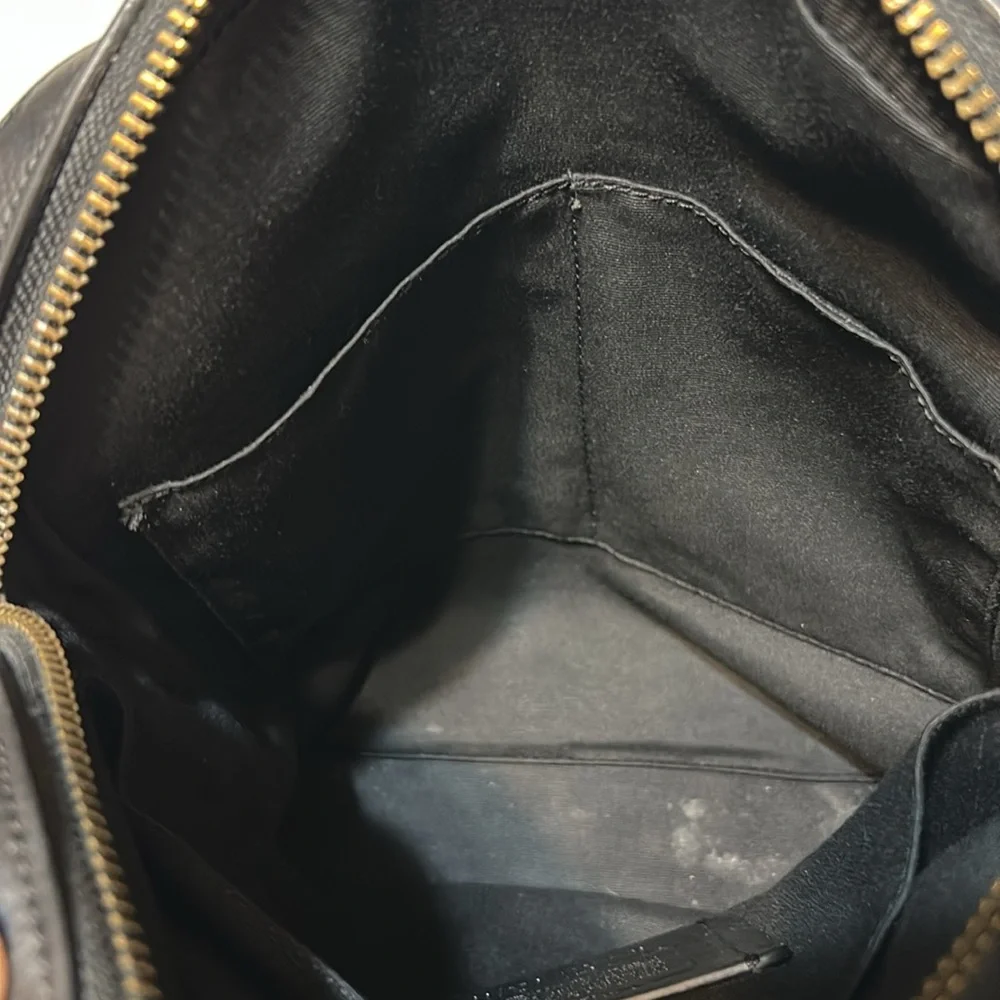 Coach Unisex Smythe Black Leather Crossbody Houston Flight Messenger Bag - Picture 6 of 8